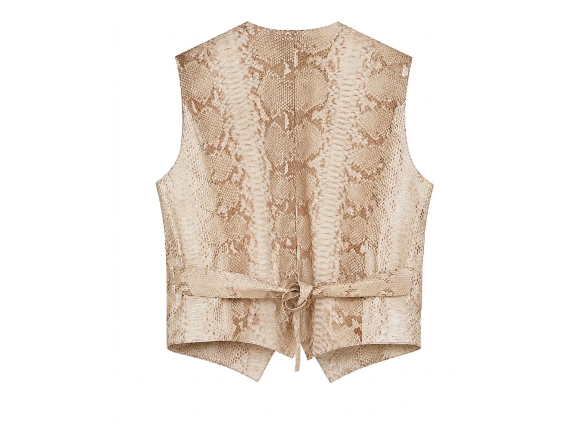 Genuine Python Snakeskin Leather Vest: Himalayan Waistcoat