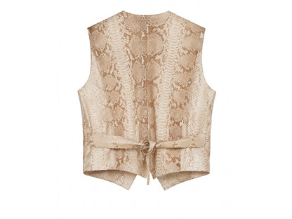 Genuine Python Snakeskin Leather Vest: Himalayan Waistcoat