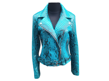 Trendy Snakeskin Leather Jacket - Python Jacket by LFM Fashion