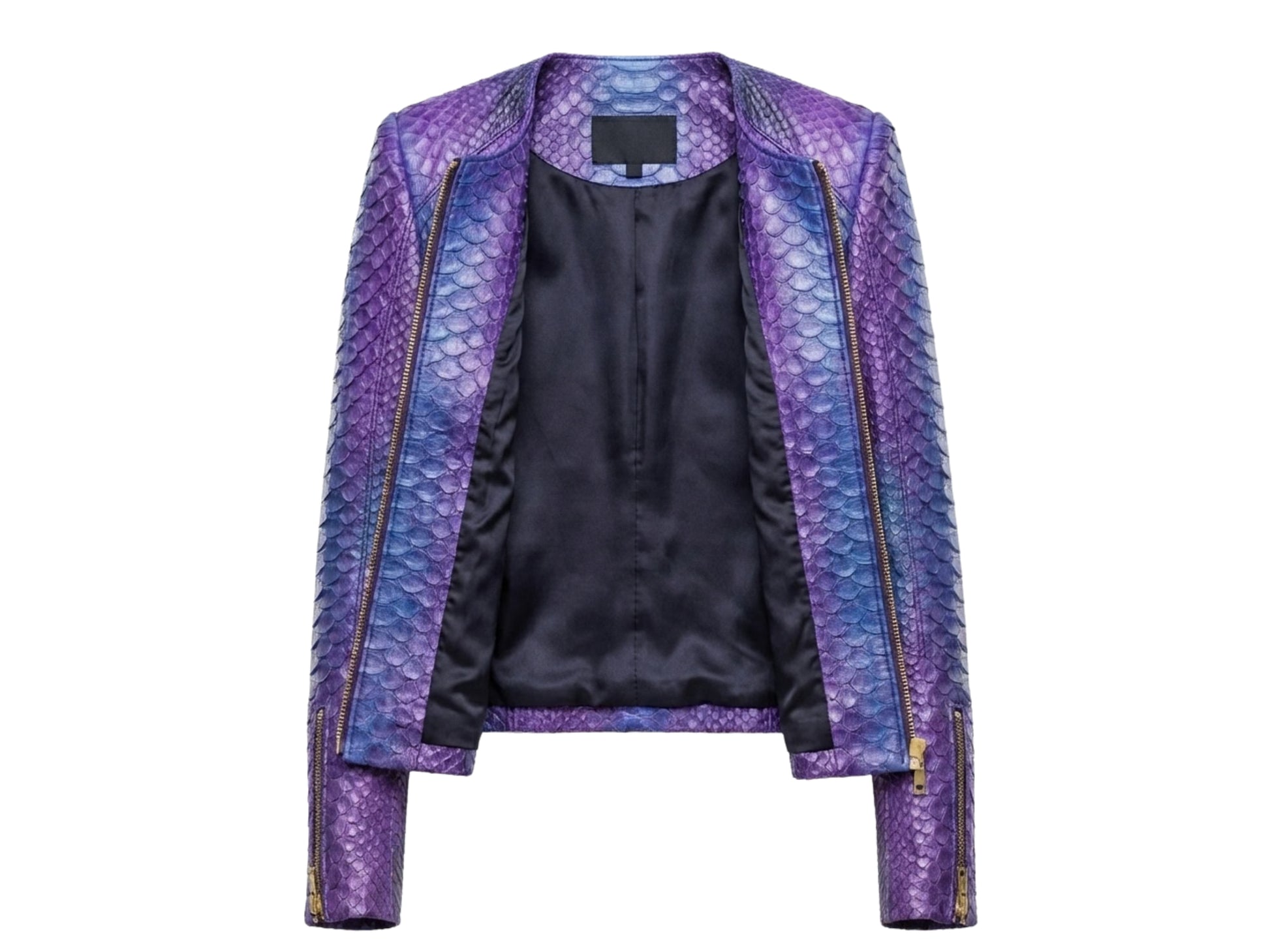 Purple Blue Python Snakeskin Jacket