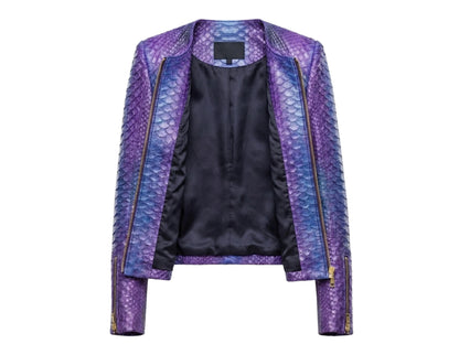 Purple Blue Python Snakeskin Jacket