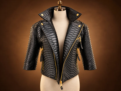 Python Snakeskin Jacket - 3/4 Sleeve