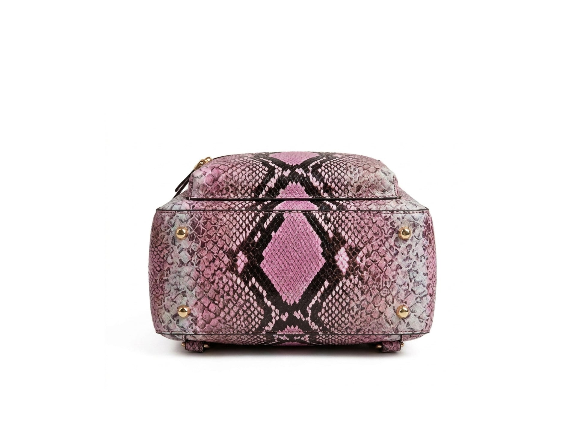 Blush Pink Python Snakeskin Backpack Purse