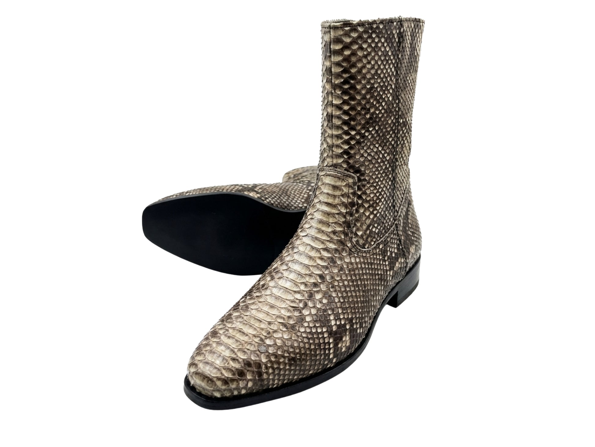 Black Python Snakeskin Boots