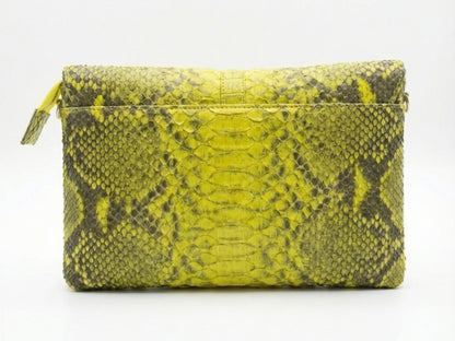 Genuine Python Snakeskin Tassel Clutch