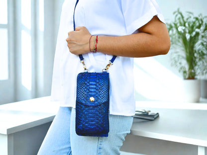 Cell Phone Case Crossbody Wallet Purse on crossbody strap by model