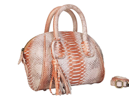 orange salmon - Gavinci Genuine Python Snakeskin Leather Bag for Women