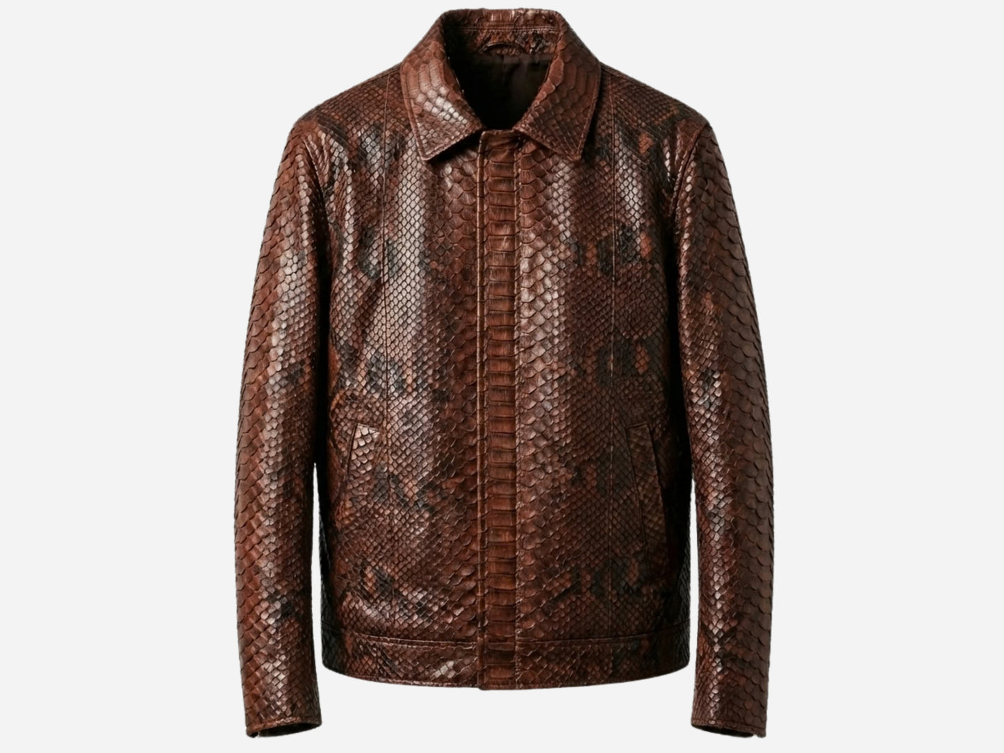 Brown Exotic Python Snakeskin Jacket