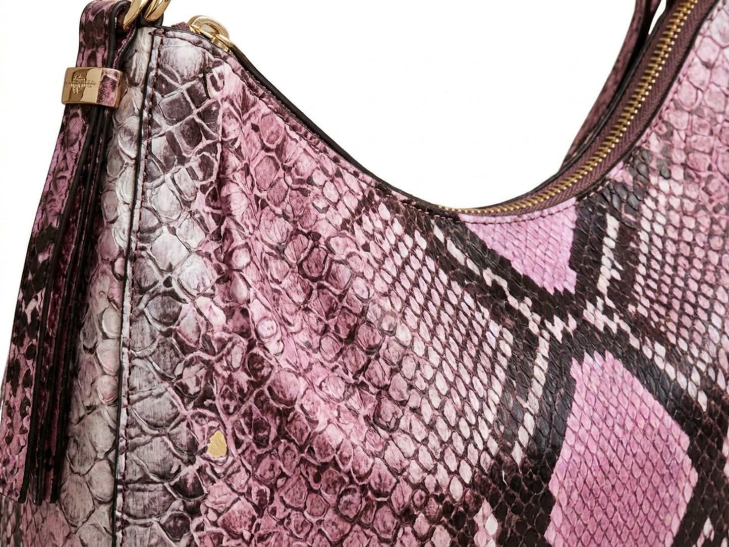 Pink Python Hobo Purse
