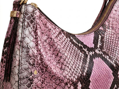 Pink Python Hobo Purse