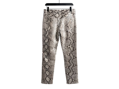 Genuine Python Snakeskin Suit Set | Natural Gray Leather Blazer & Pants