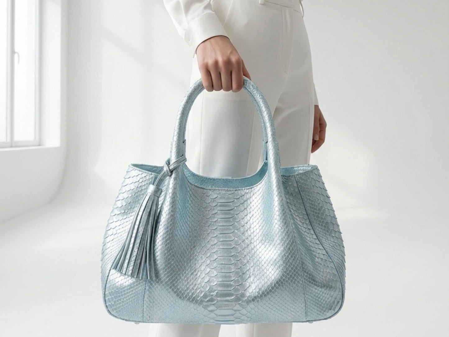 Luxury Genuine Python Snakeskin Women Tote