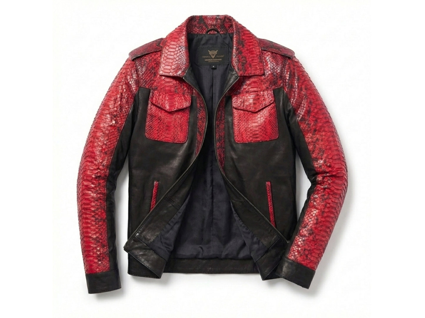 Red Python Snakeskin Jacket