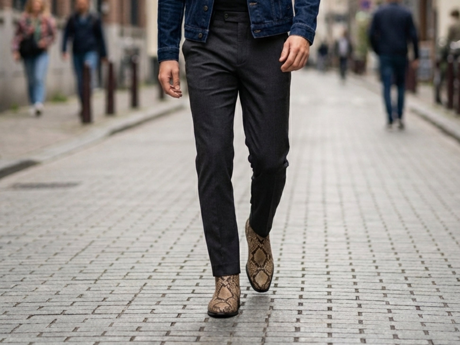 Men’s Genuine Python Snakeskin Boots | Real Python Dress Shoes for Men