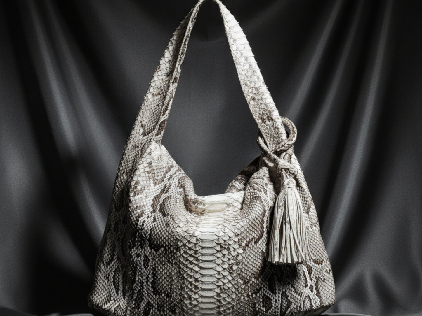 Genuine Python Snakeskin Shoulder Bag for Women