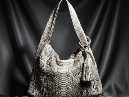 Genuine Python Snakeskin Shoulder Bag for Women