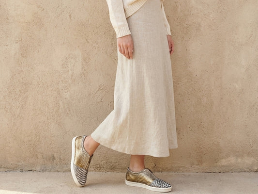 Genuine Python Snakeskin Zipper Loafers for Women