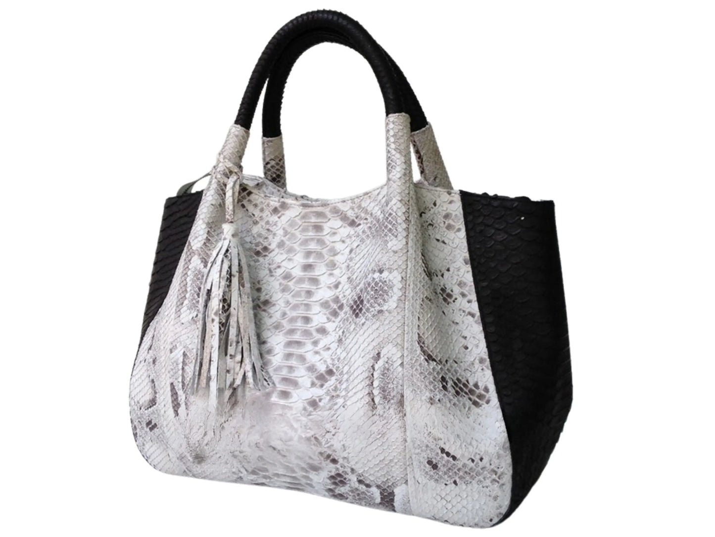 gray - Snake Skin Shoulder Bag