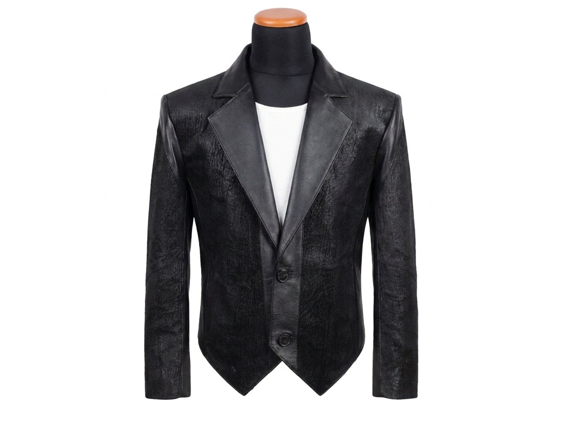 Genuine Shark Skin Suit Dress | Black Leather Blazer Pants
