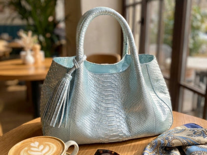 Luxury Genuine Python Snakeskin Women Tote