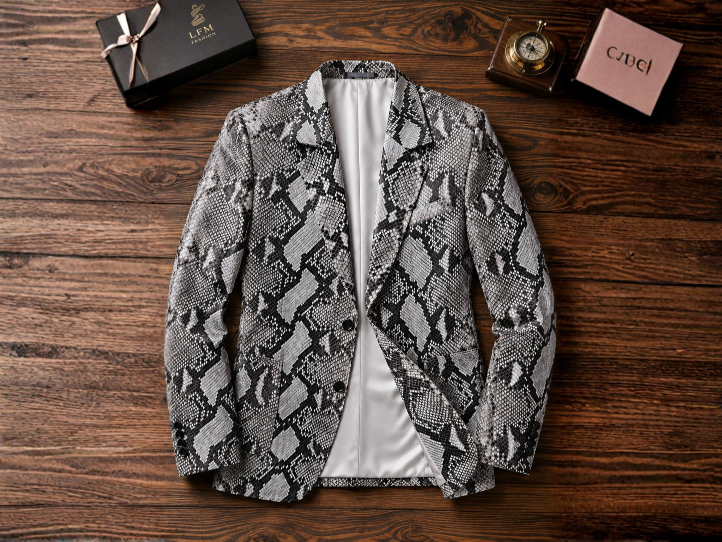 Snakeskin Sport Coat - LFM Fashion International