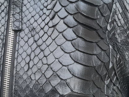 Genuine Python Snakeskin Women Biker Jacket
