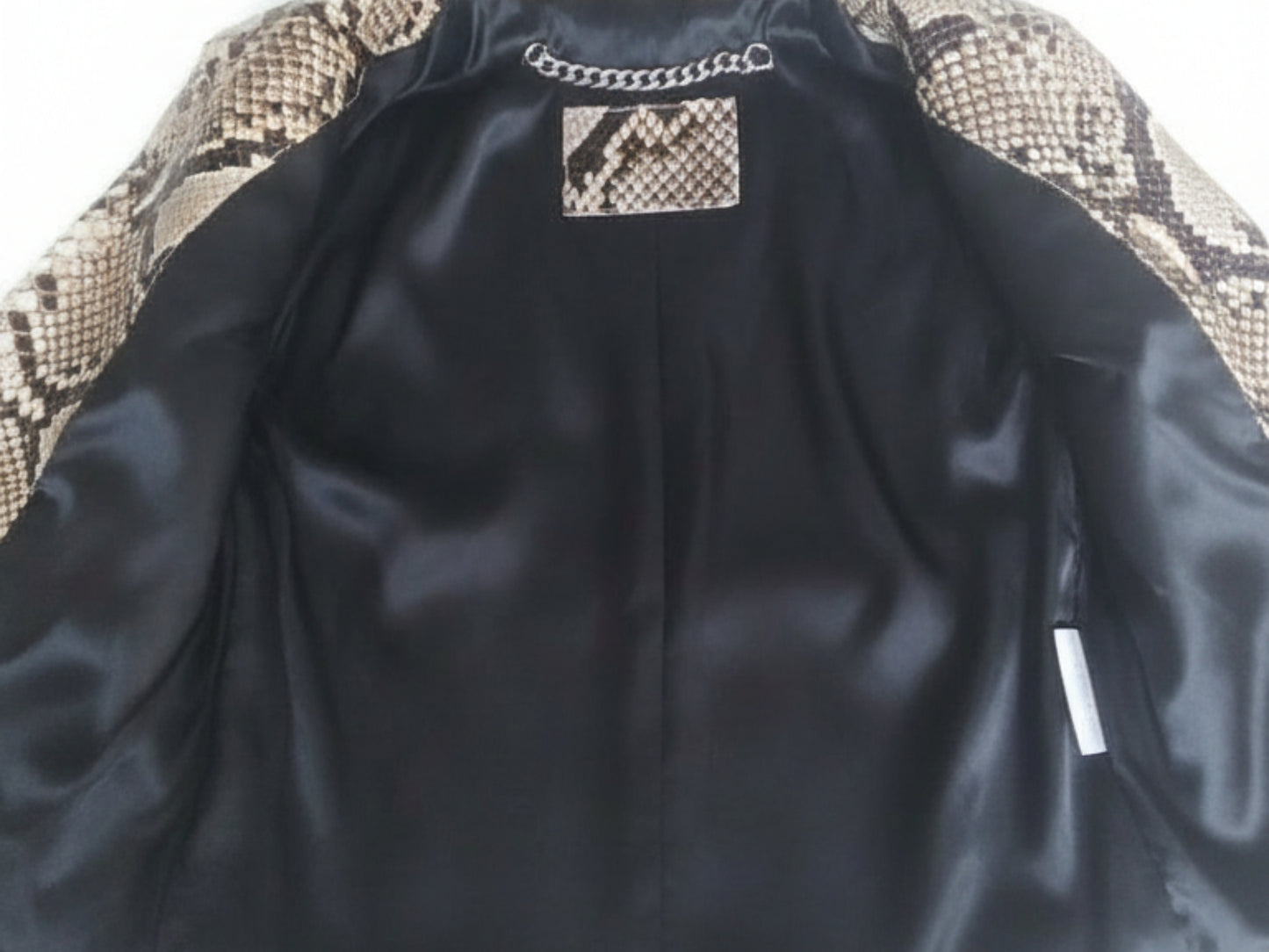 Genuine Python Snakeskin Women Biker Jacket: Real Exotic Zip Up Leather Jackets