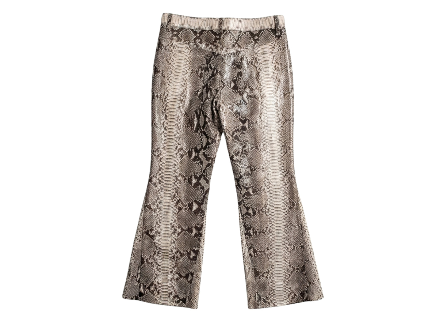 Men Snakeskin Flared Pants