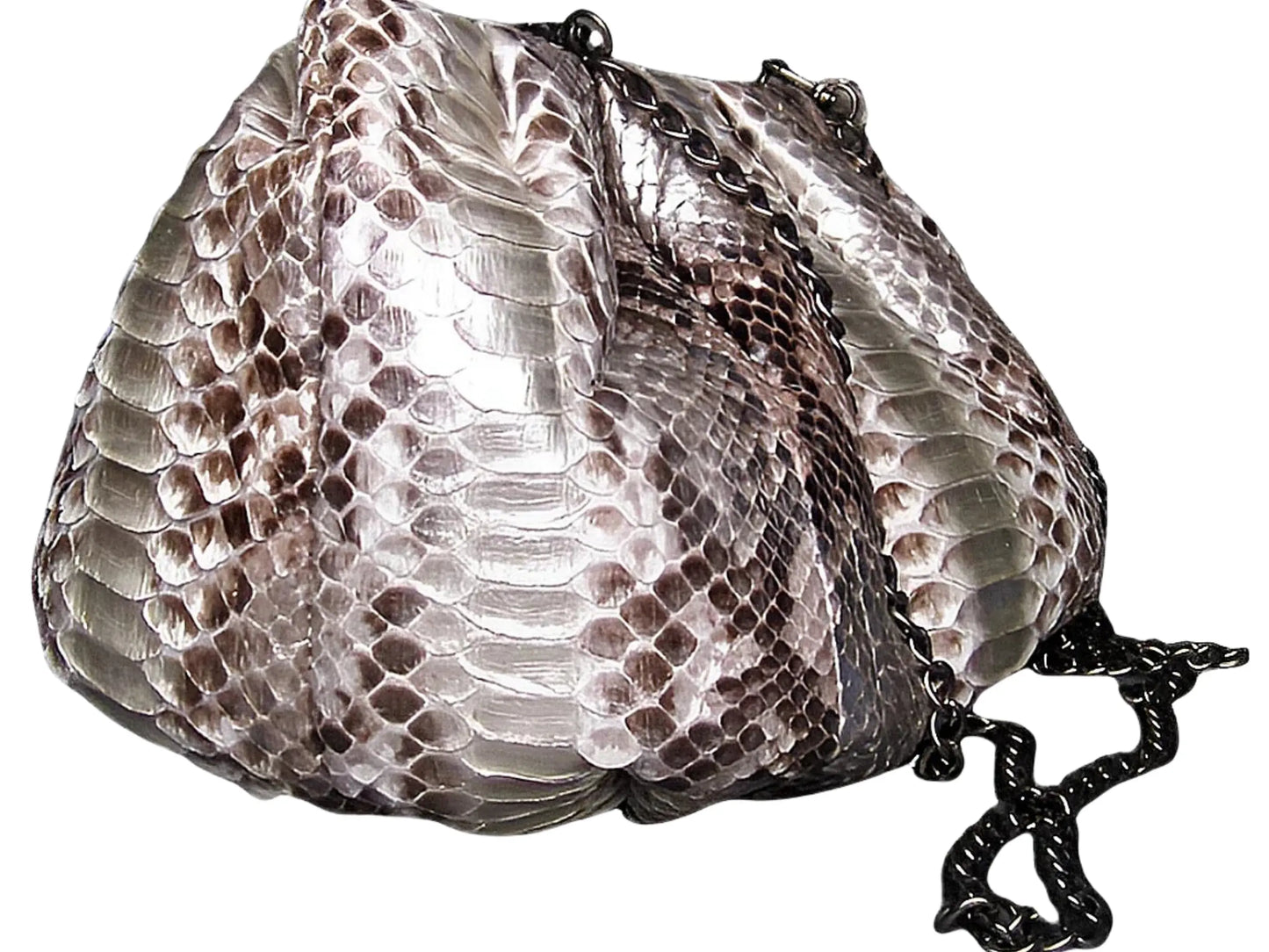 Snakeskin Dumpling Bag - Python Jacket by LFM Fashion