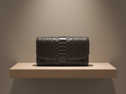 Luxury Genuine Python Snakeskin Wallet for Women: Exotic Skin Purse Gift