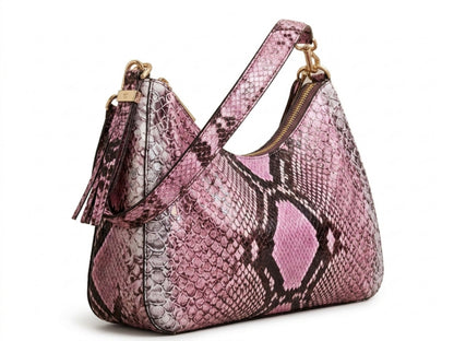 Pink Python Hobo Purse