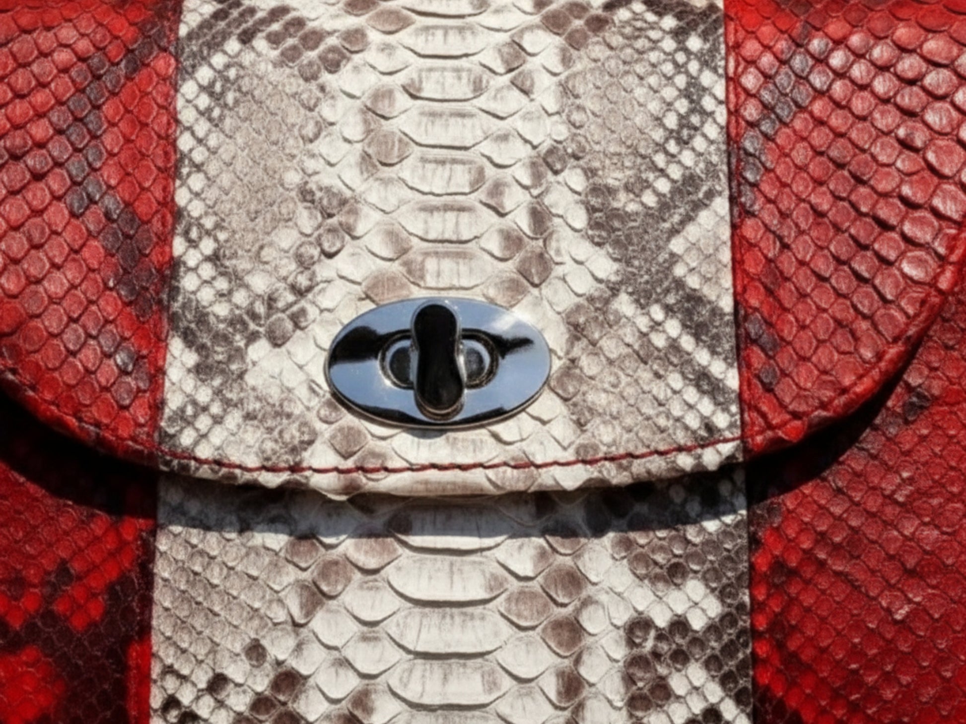 Genuine Python Leather Handbag: Elegant Structured Top Handle Purse for Women 