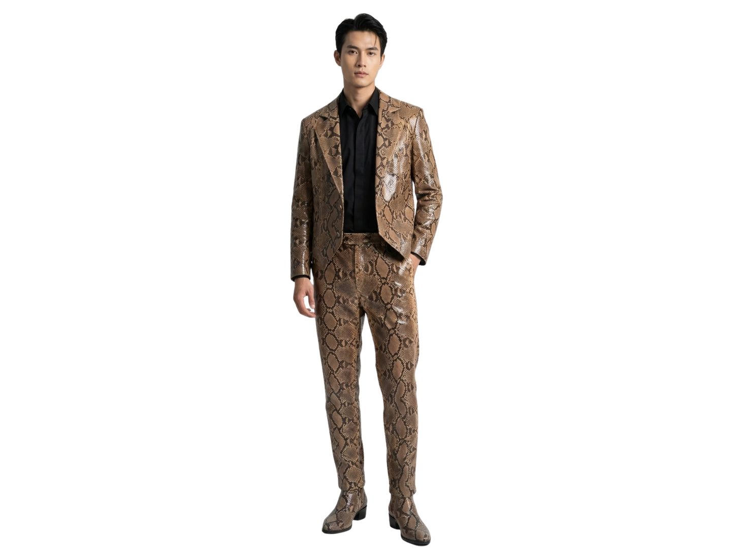 Men’s Genuine Python Snakeskin Boots | Real Python Dress Shoes for Men
