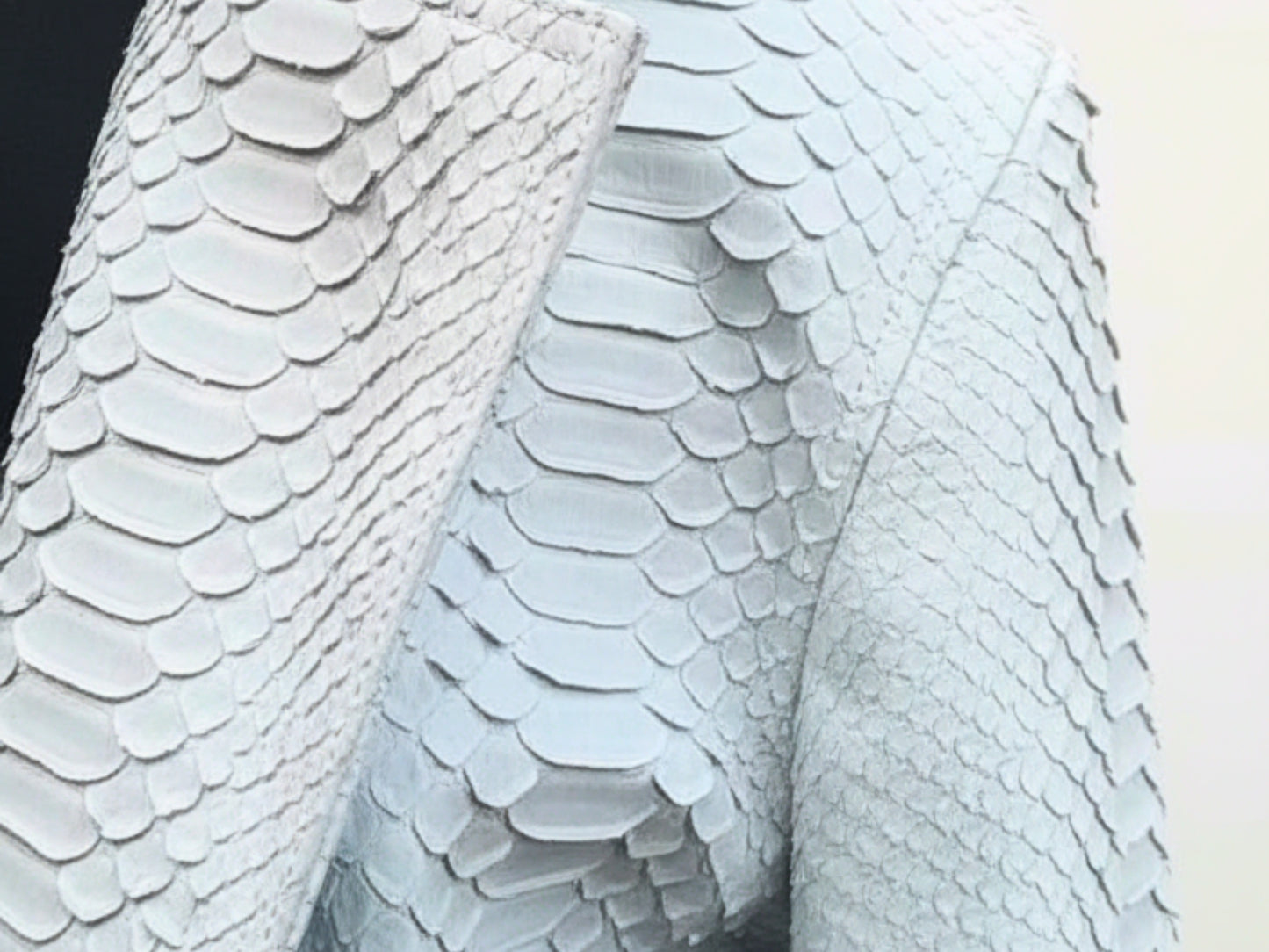 White Python Snakeskin Biker Jacket: Genuine Exotic Leather
