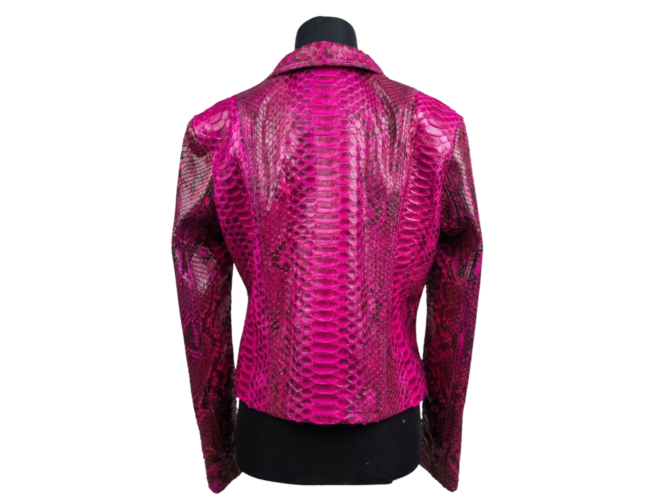 Pink Python Snakeskin Leather Jacket – LFM Fashion
