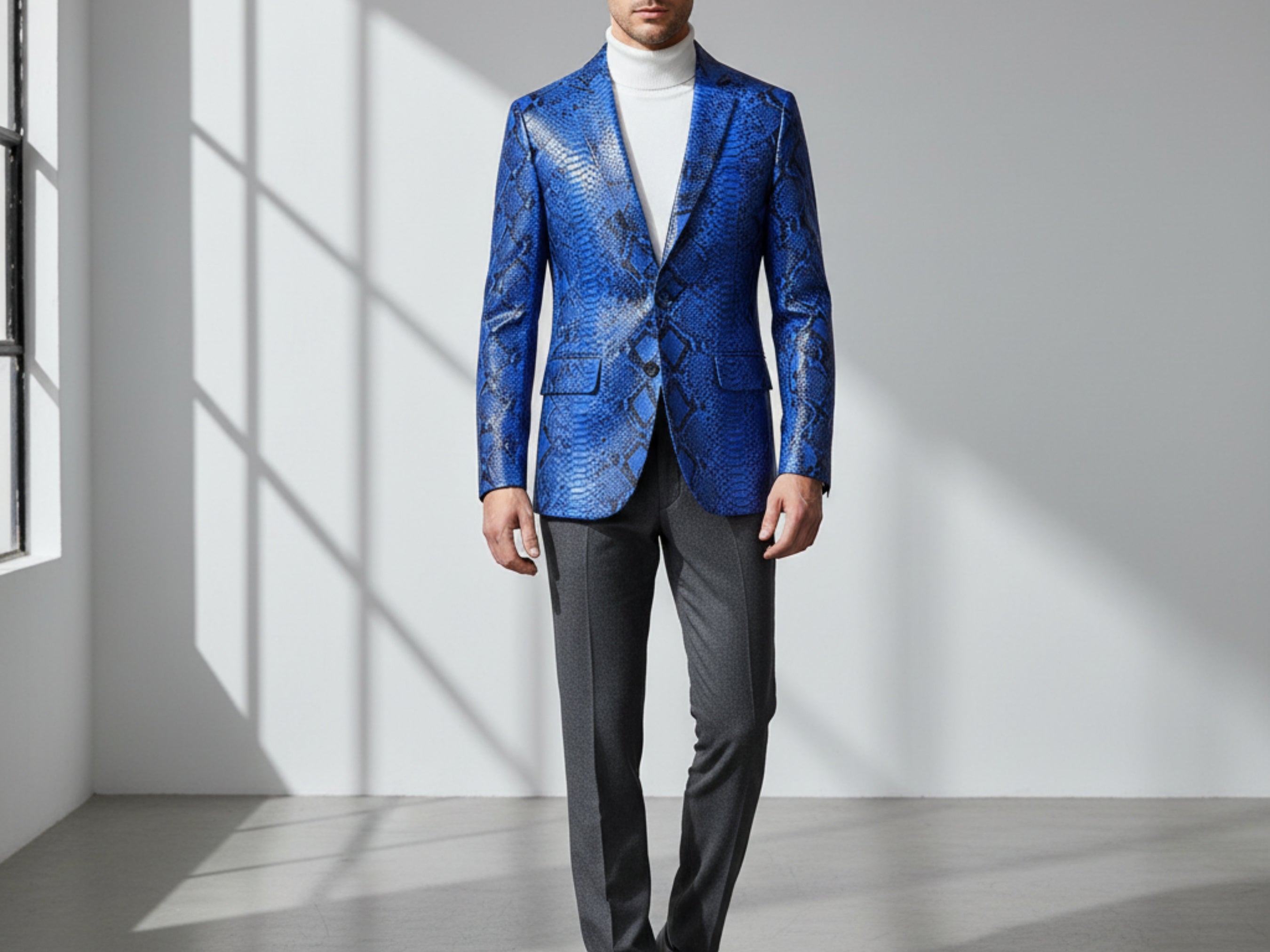 Men’s Snakeskin Blazer – Luxury Python Suit Jacket