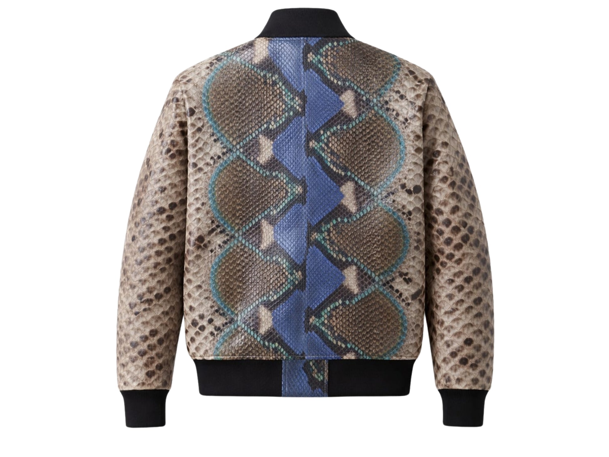 Premium Multi-Color Python Snakeskin Bomber Jacket
