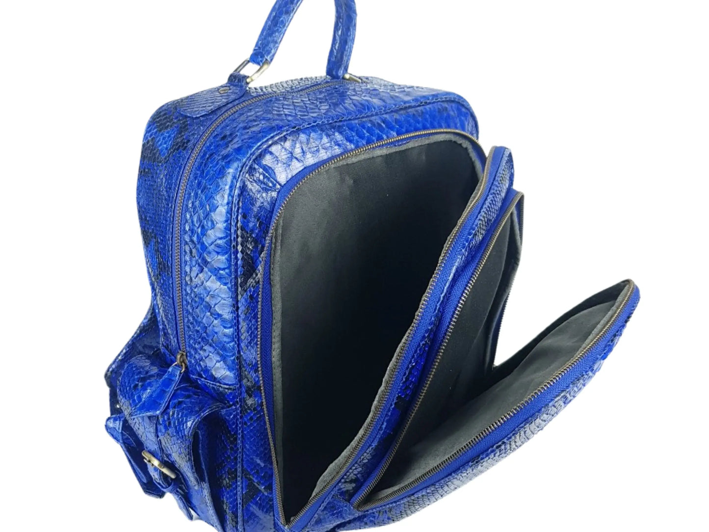 Blue Snakeskin Backpack 3