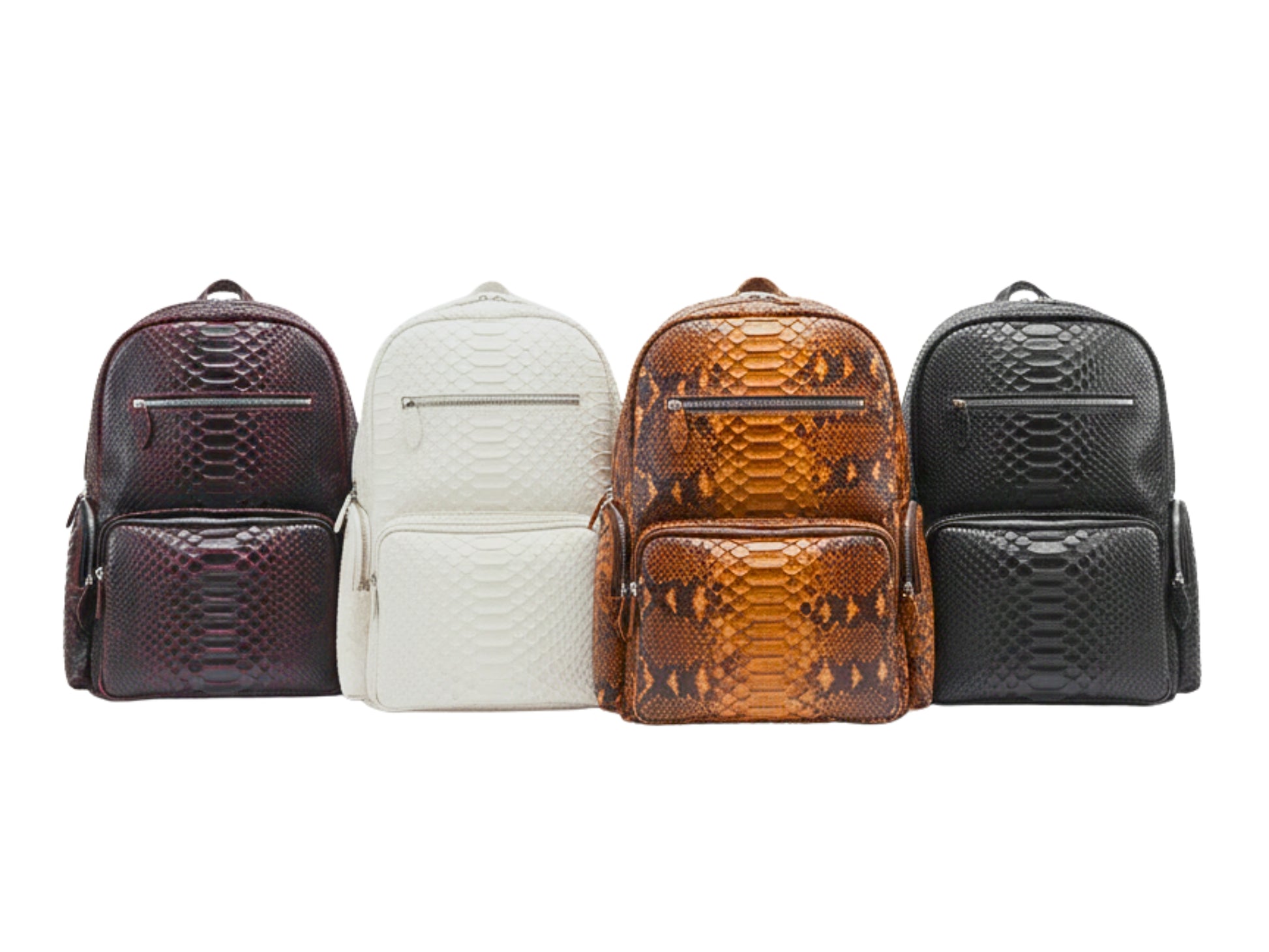 Genuine Python Snakeskin Backpack: Handmade Real Leather Bag for Men & Women