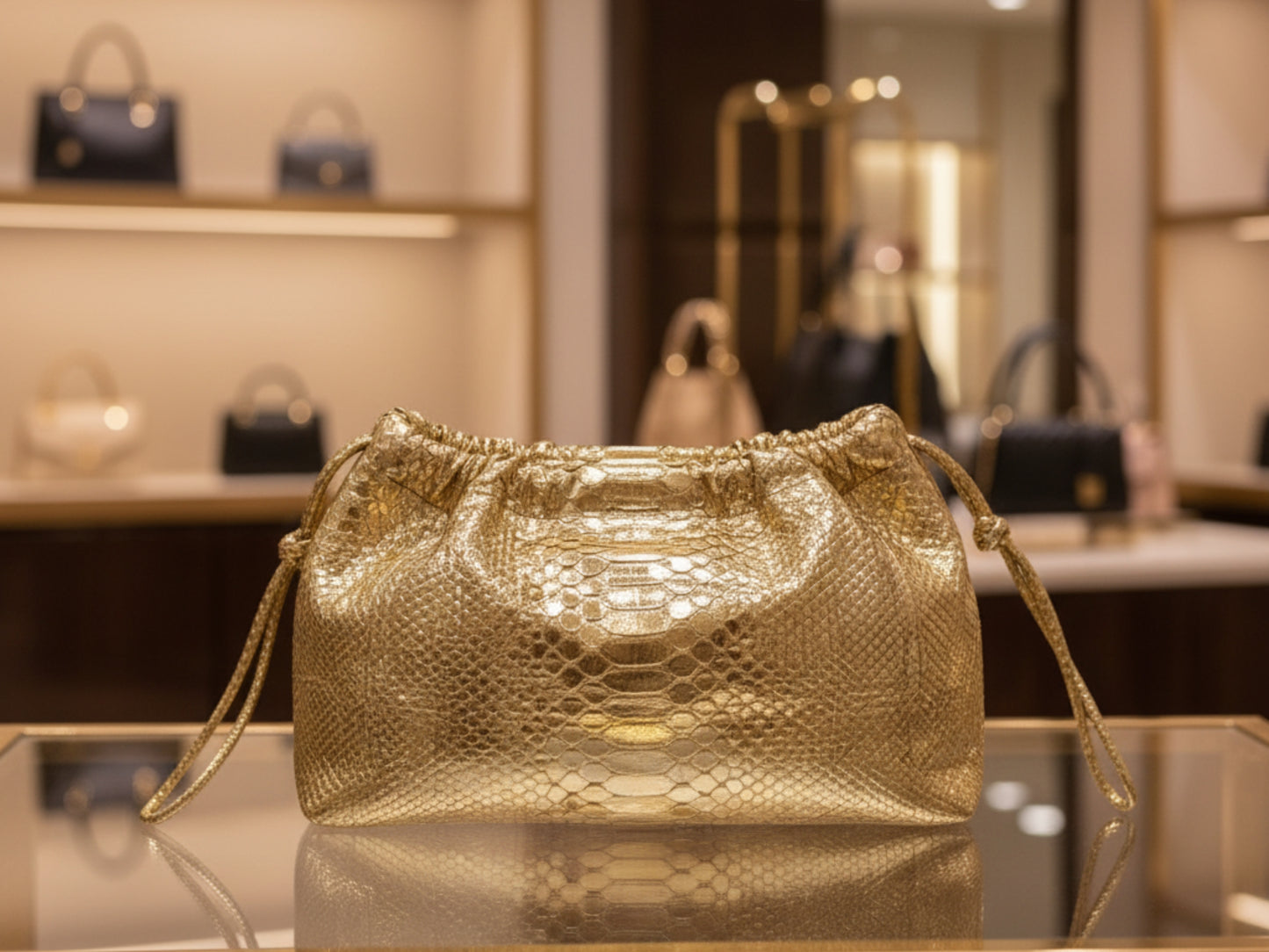 Genuine Python Snakeskin Bag for Women: Handmade Exotic Leather Purse