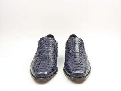 Men Python Snakeskin Oxford Shoes: Handmade Formal Slip-On Loafers