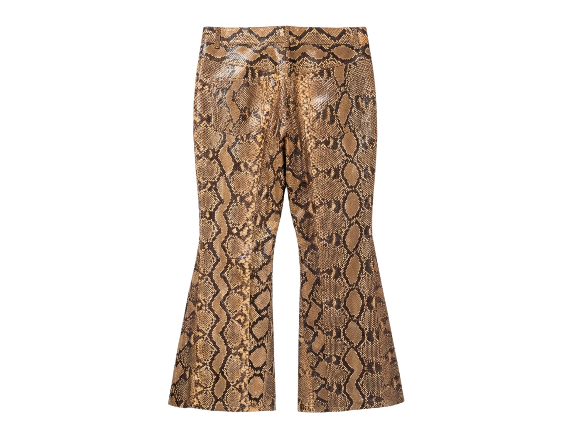 Men Snakeskin Flared Pants