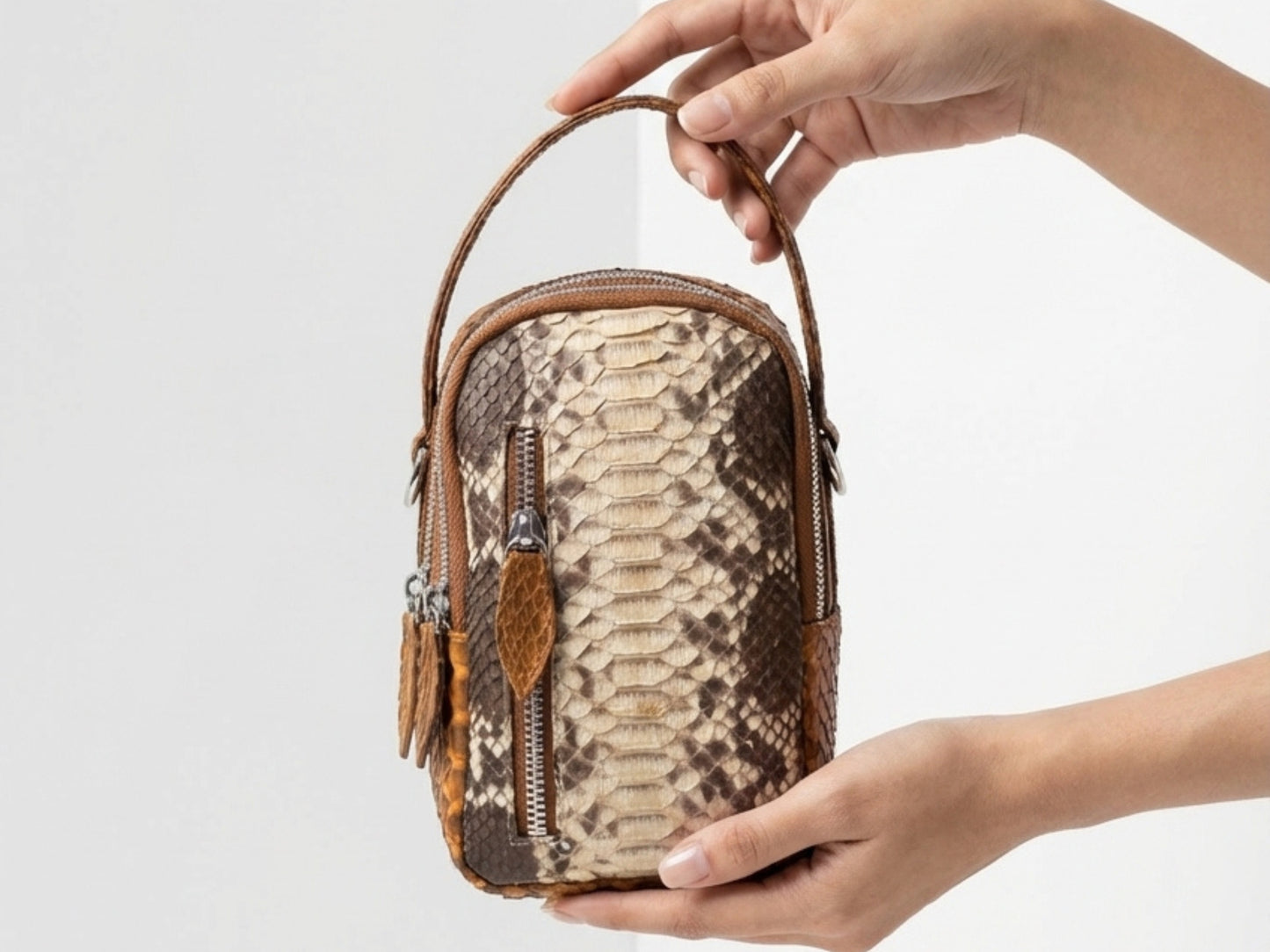 Genuine Python Snakeskin Lunch Bag