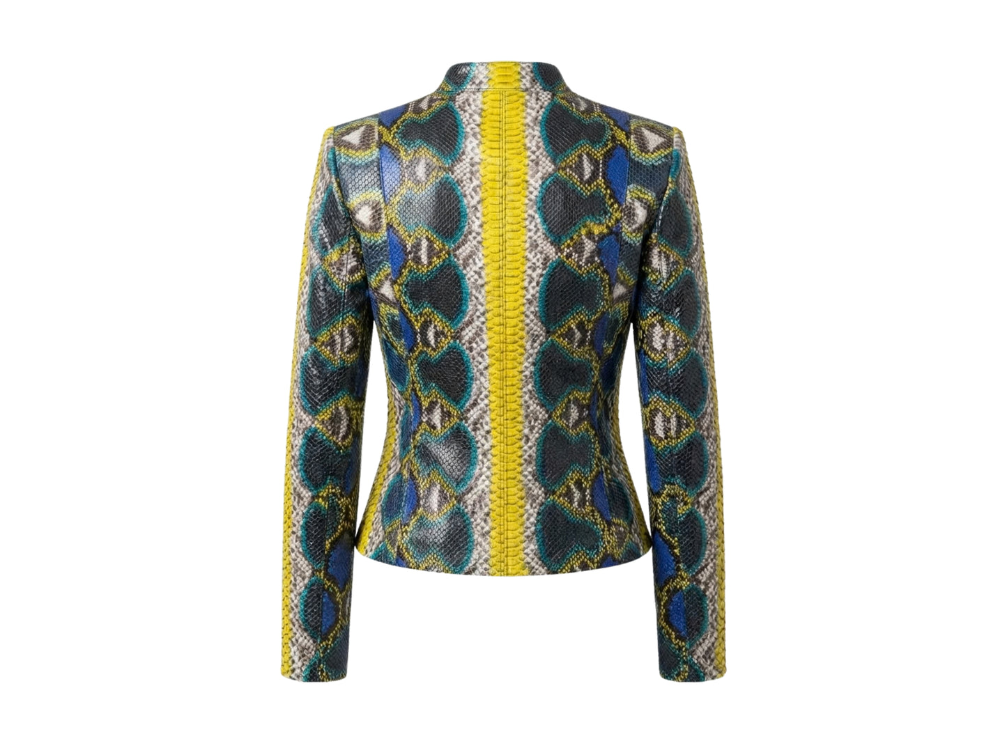 Multicolor Exotic Yellow Python Snakeskin Jacket