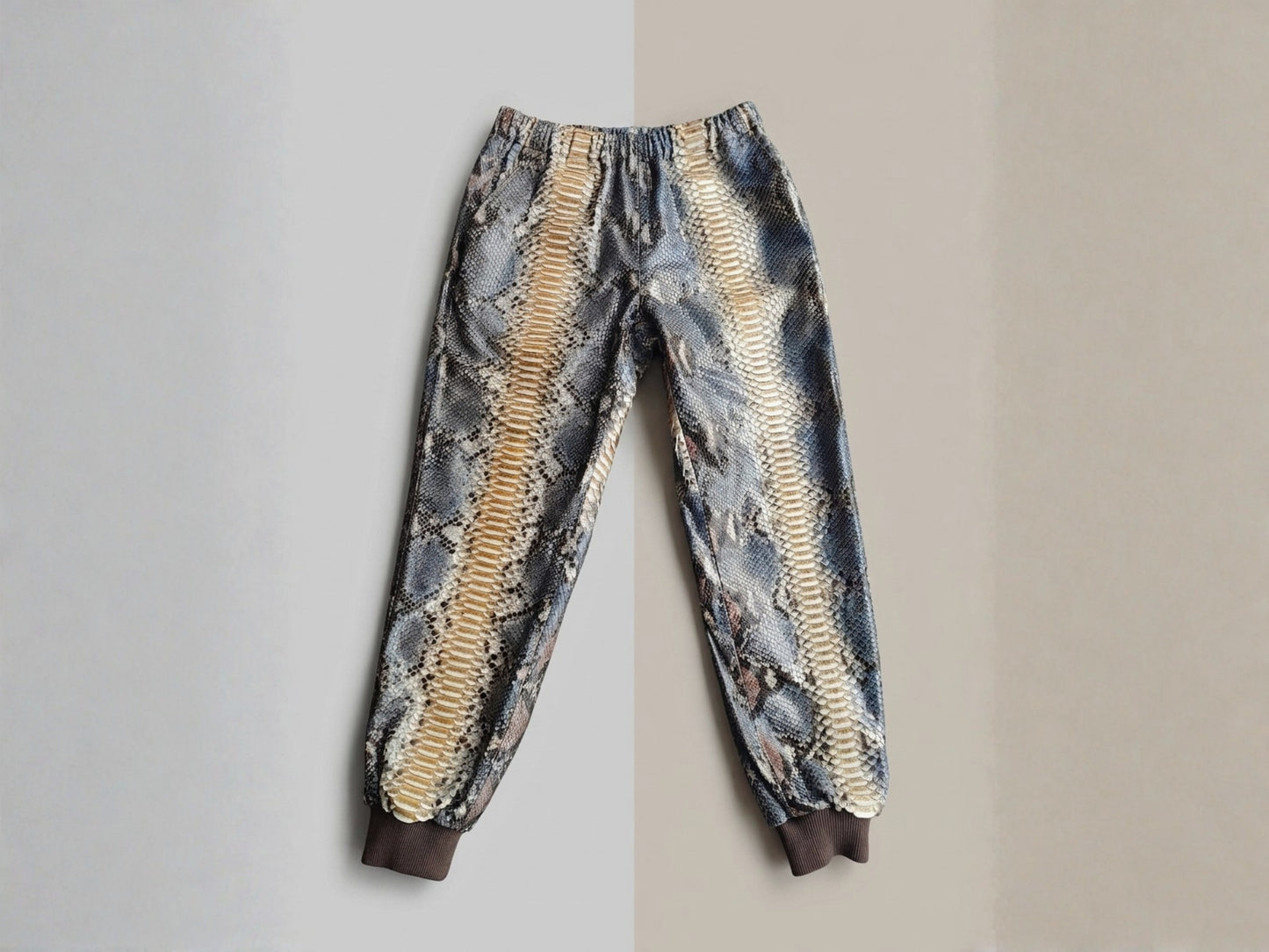 Python Snakeskin Tracksuit: Genuine Fox Fur Hoodie