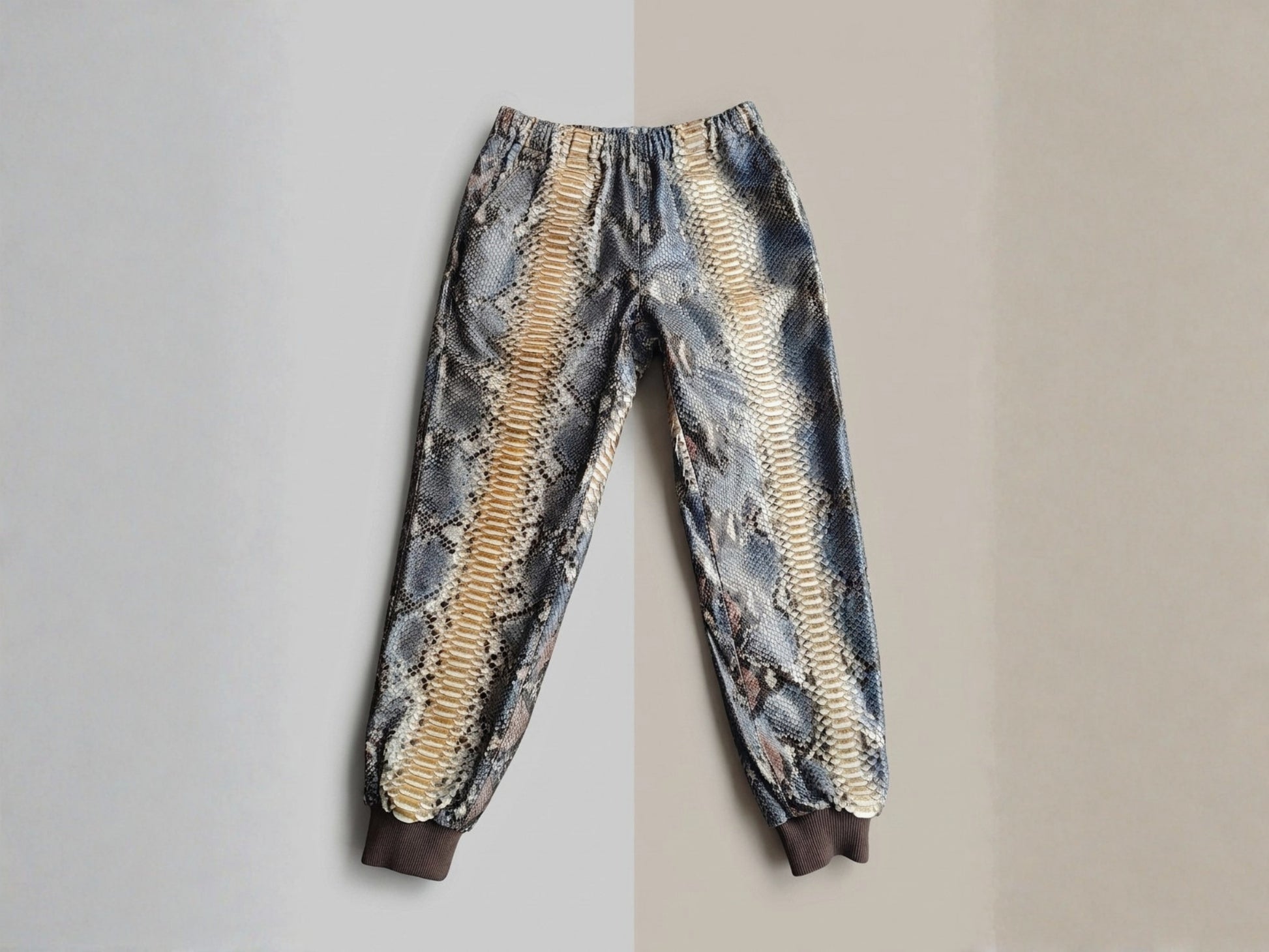 Python Snakeskin Tracksuit: Genuine Fox Fur Hoodie