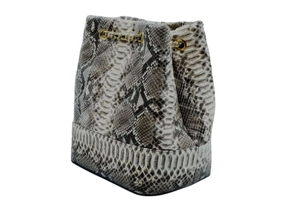 Drawstring Bucket Bag - Python Jacket by LFM Fashion