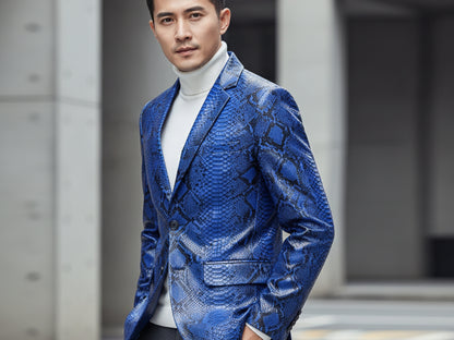 Men’s Snakeskin Blazer – Luxury Python Suit Jacket