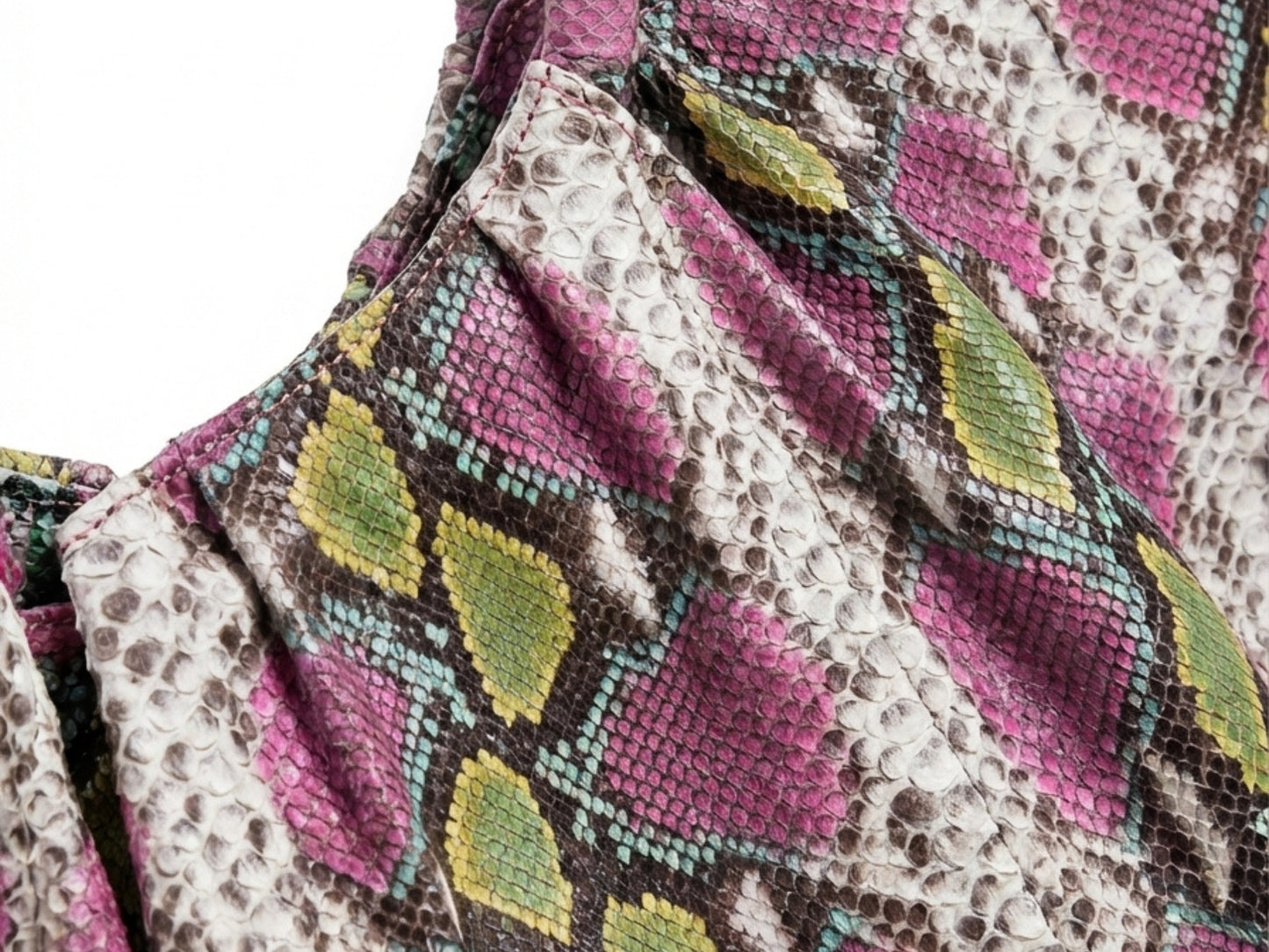 Multi Color Snakeskin Tote Bag – Large Shoulder Purse