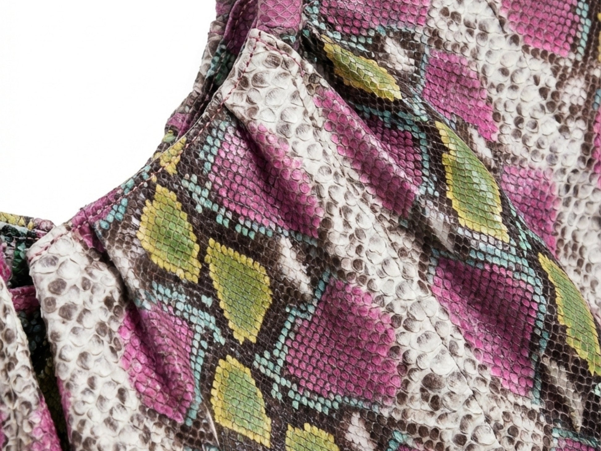 Multi Color Snakeskin Tote Bag – Large Shoulder Purse